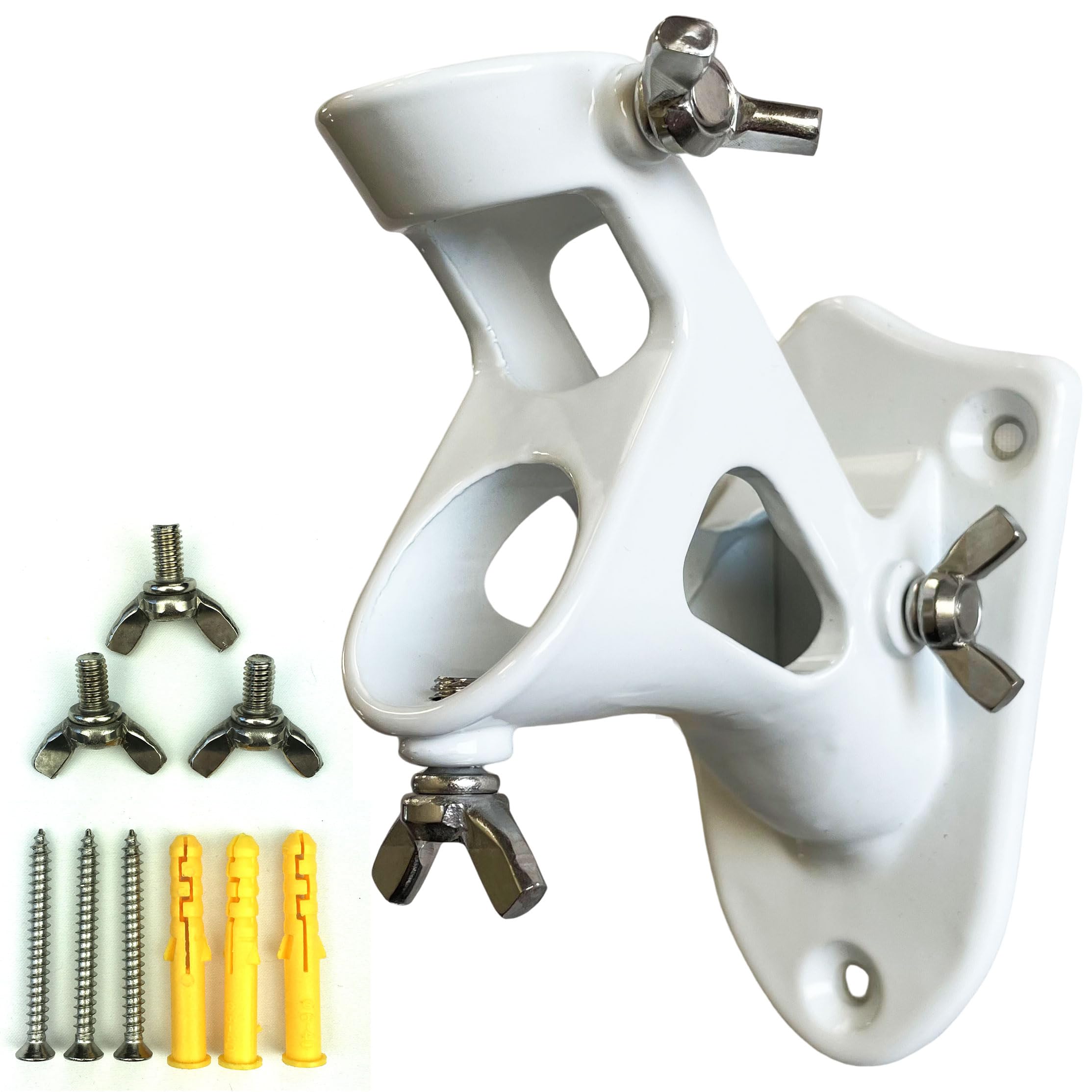 InstaPatriot™ American Flag, Flagpole & Titan™ Bracket Kit - White - Image 7