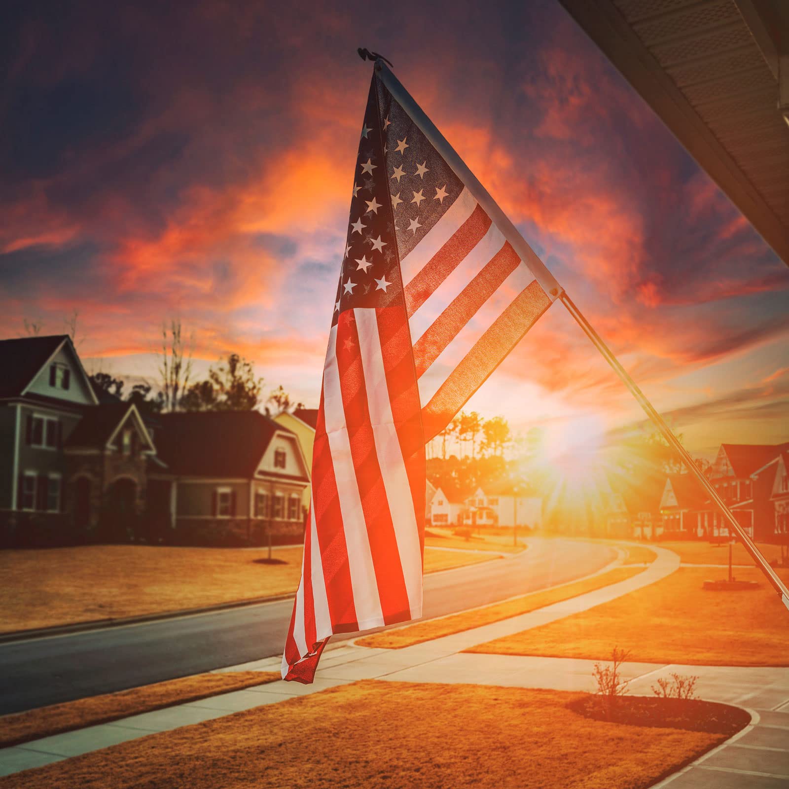 USA Flag Co. American Flag 3x5 foot | Heavy Duty Polyester, Embroidered Stars, Sewn Stripes, Brass Grommets - Image 6