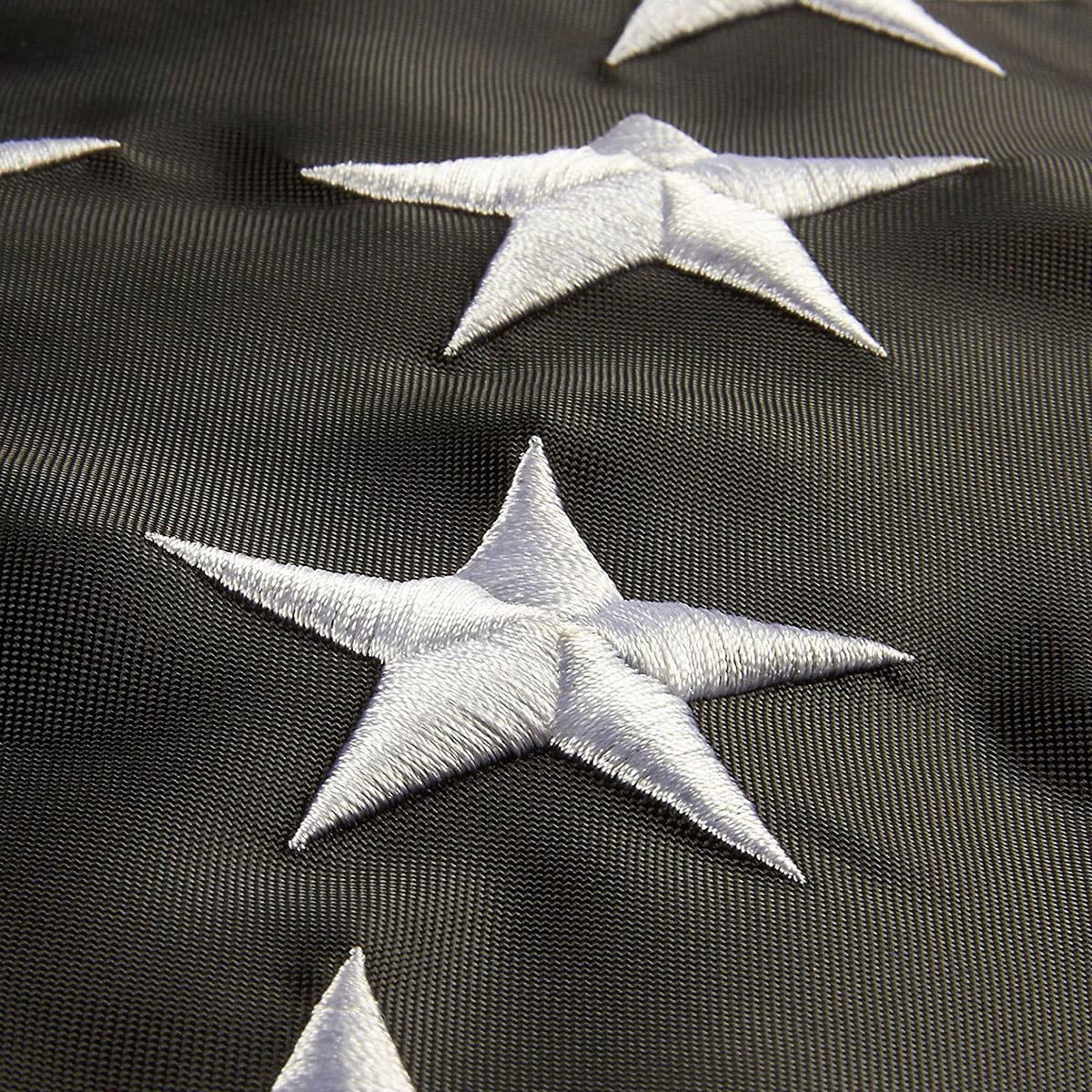 USA Flag Co. Thin Blue Line Flag 3x5 foot | Heavy Duty Polyester, Embroidered Stars, Sewn Stripes, Brass Grommets - Image 4