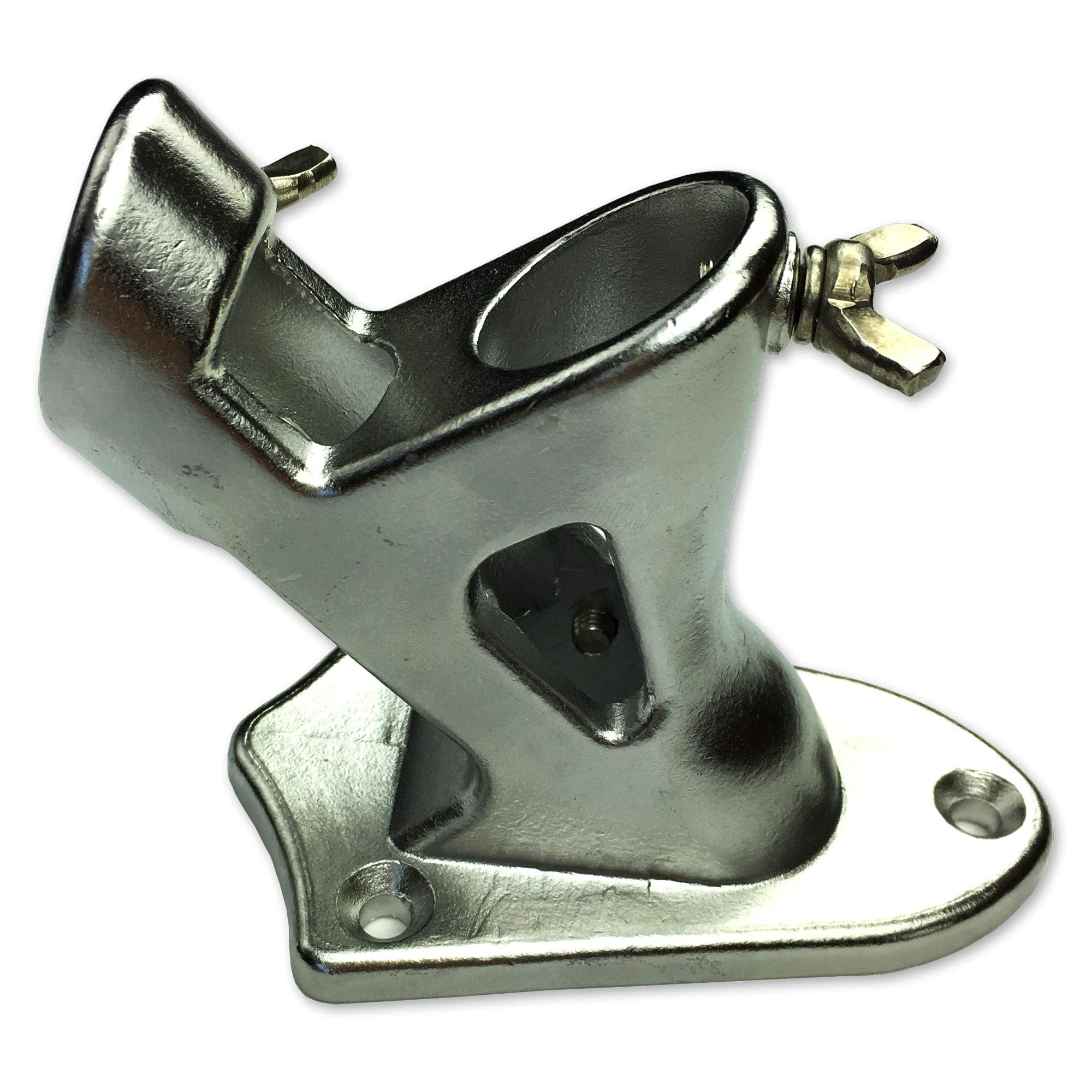 USA Flag Co. TITAN Stainless Steel Flag Pole Bracket - Ultra Heavy Duty 1-inch Mount for American Flag Flagpoles | 2-Way Angle Holder (Silver) - Image 4