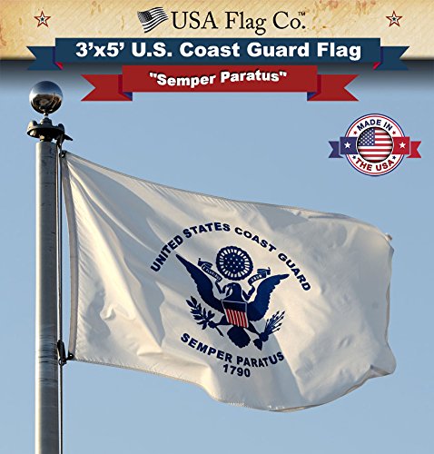 USA Flag Co. US Coast Guard Flag 3x5 Outdoor USCG Flag 100% American Made, FMAA Certified - Made in USA - Image 7